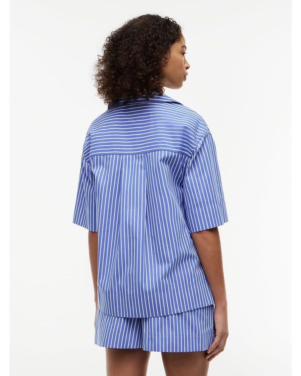 Tommy Hilfiger Blue Relaxed Fit Poplin Short Sleeve Shirt