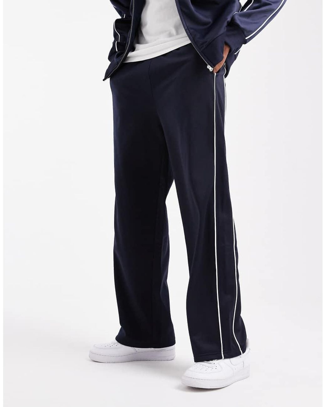 New Look Blue Tricot Tracksuit joggers for men