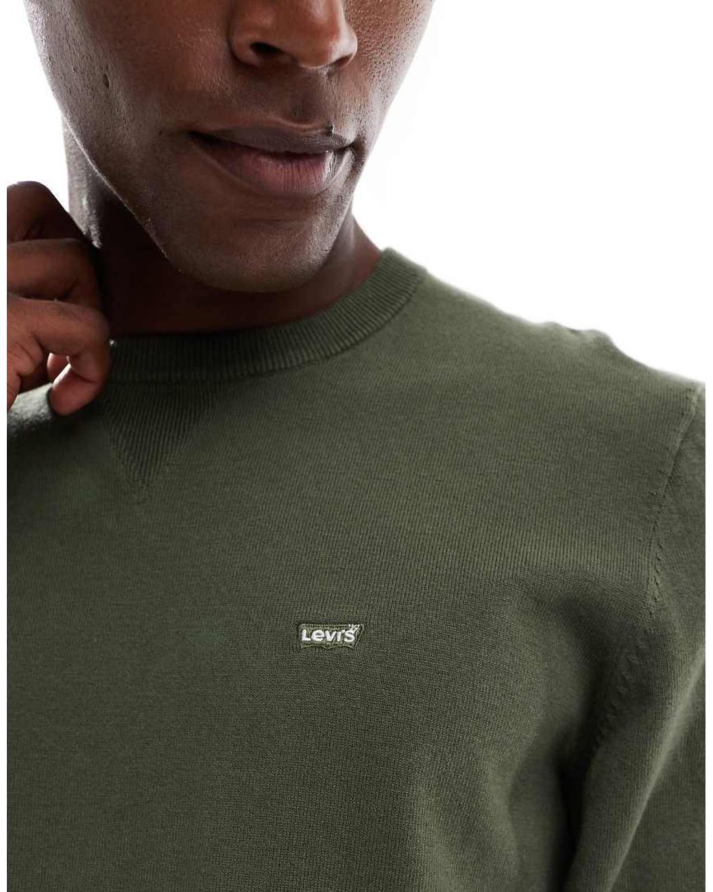 Levi's Green Lightweight Batwing Logo Knit Sweater for men