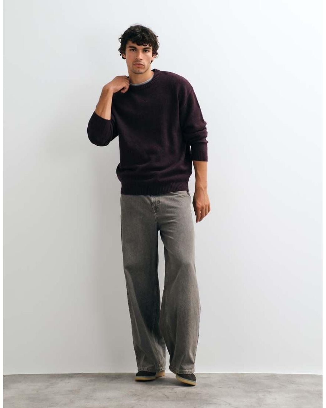 JJ Rebel Black Crew Neck Sweater for men