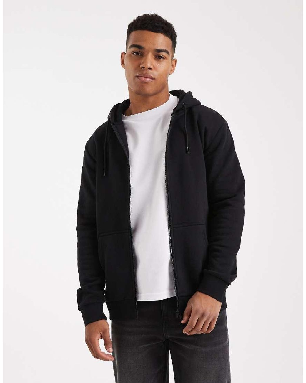 Only & Sons Blue Zip Through Hoodie for men