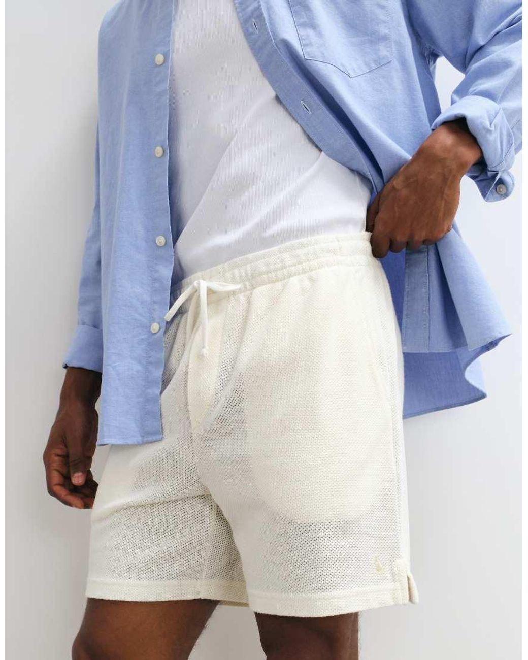 Polo Ralph Lauren Blue Oversized Fit Shorts for men