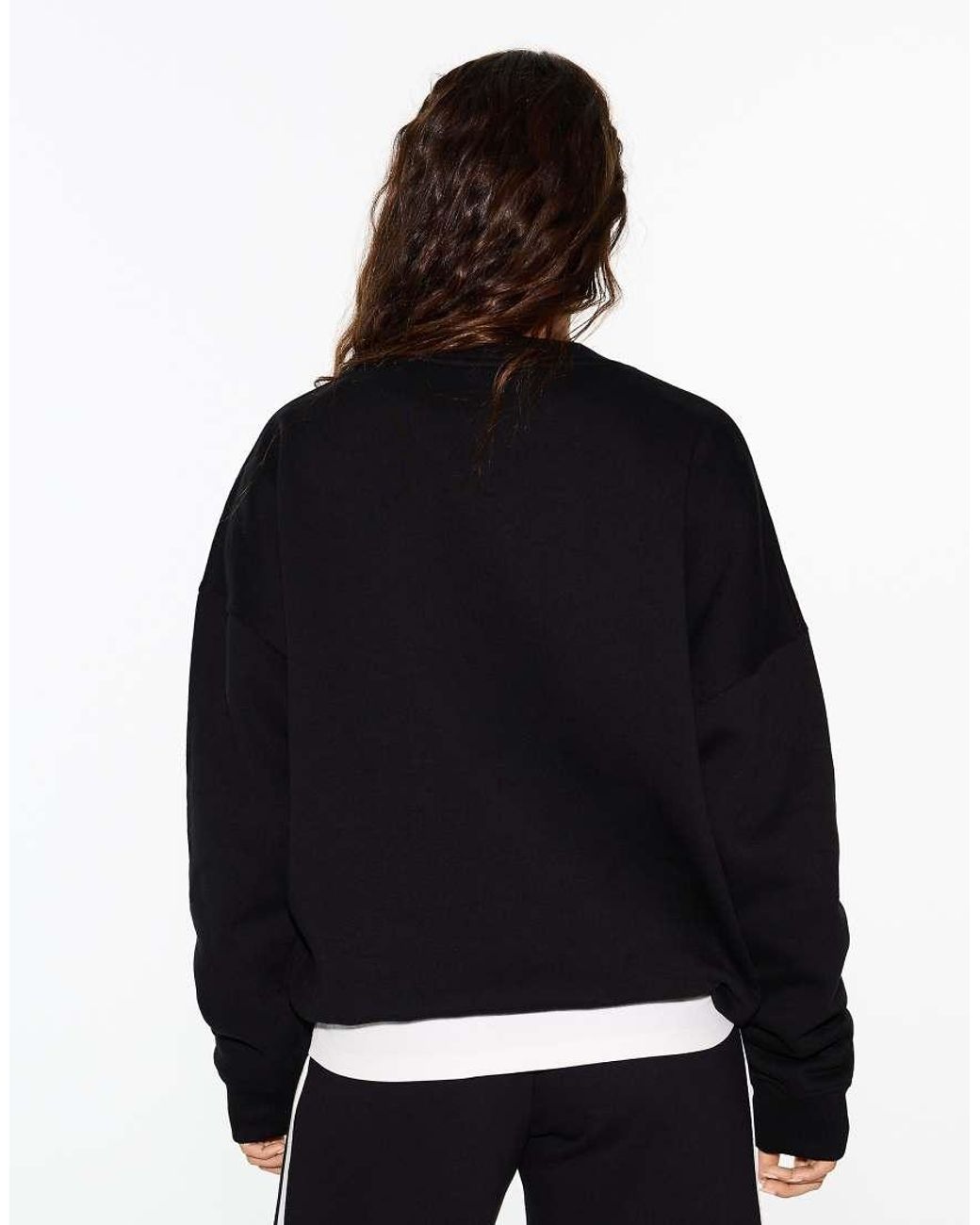 Bershka Blue Round Neck Sweatshirt