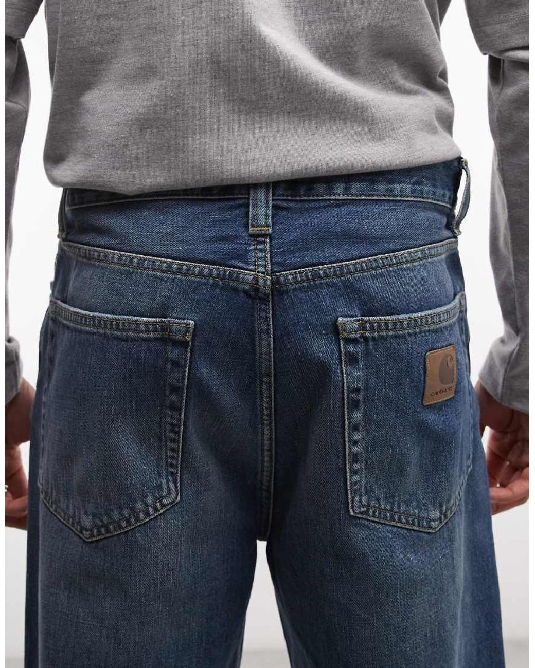 Carhartt Blue Aaron Tapered Regular Fit Jeans for men