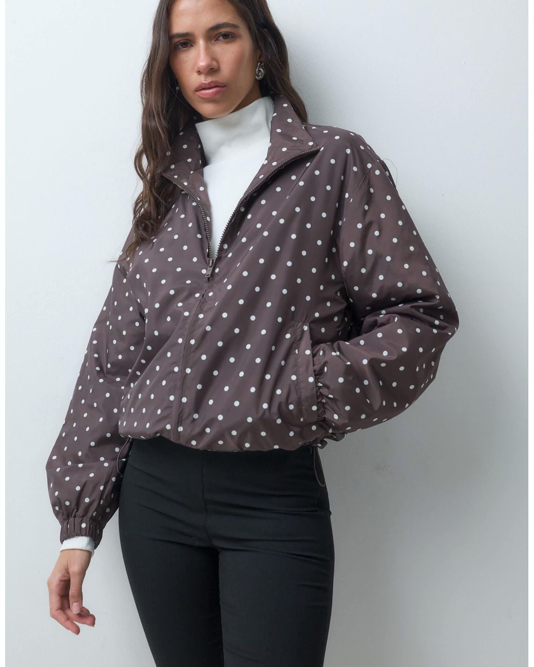 Noisy May Gray Funnel Neck Jacket
