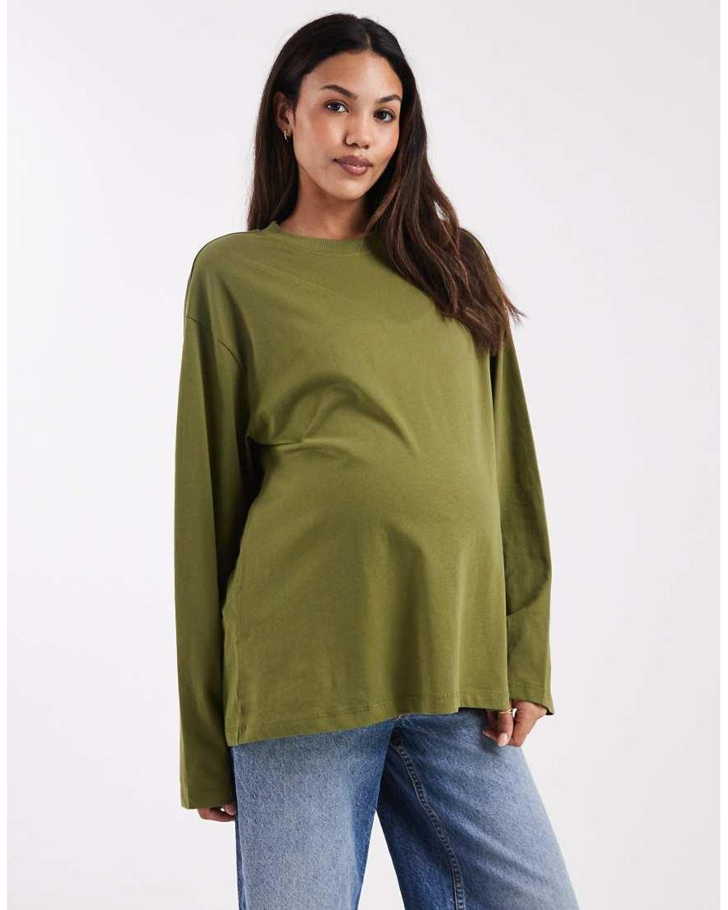 ASOS Green Asos Design Maternity Long Sleeve T-shirt