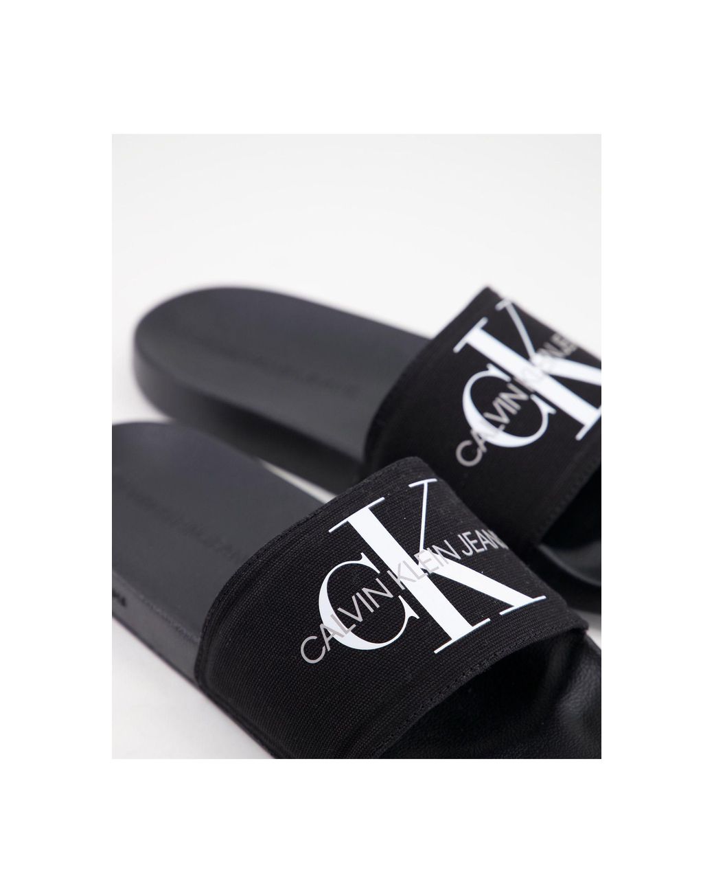 Calvin Klein viggo Slider Shoes in Black for Men Lyst