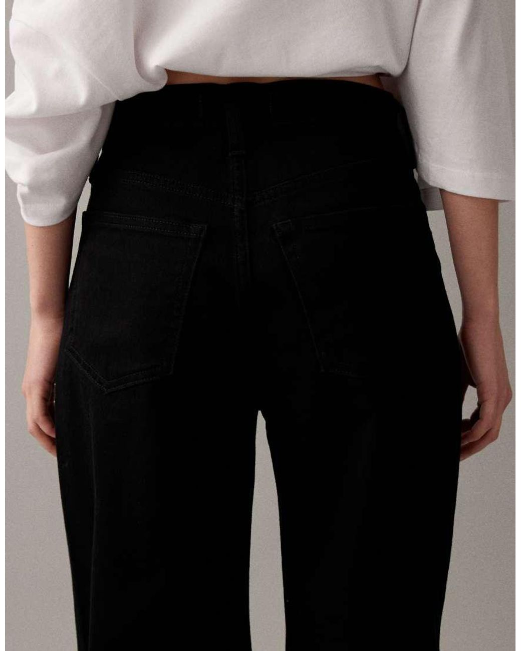 Abercrombie & Fitch Gray High Rise 90's Fit Relaxed Jean