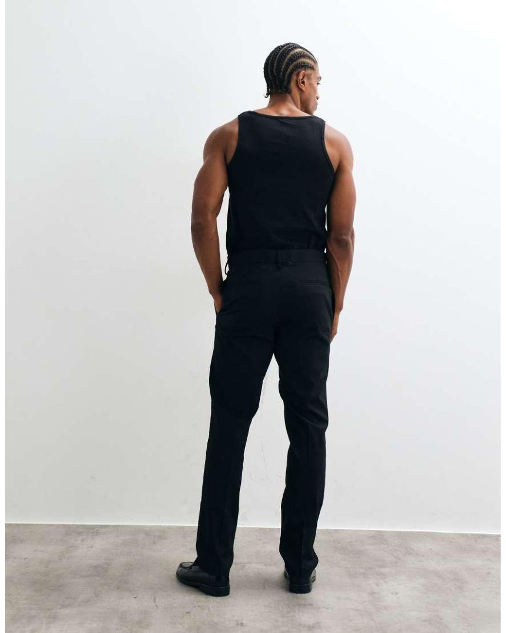 ASOS Black Smart Slim Pants for men