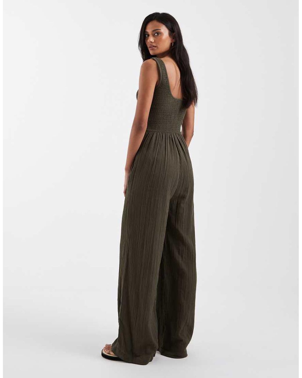 Brave Soul Green Scoop Neck Jumpsuit