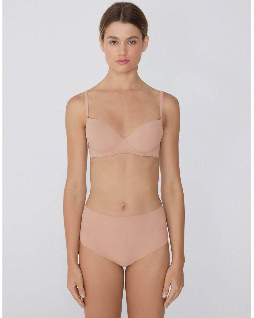 Tezenis Brown Wien Microfibre Balconette Bra