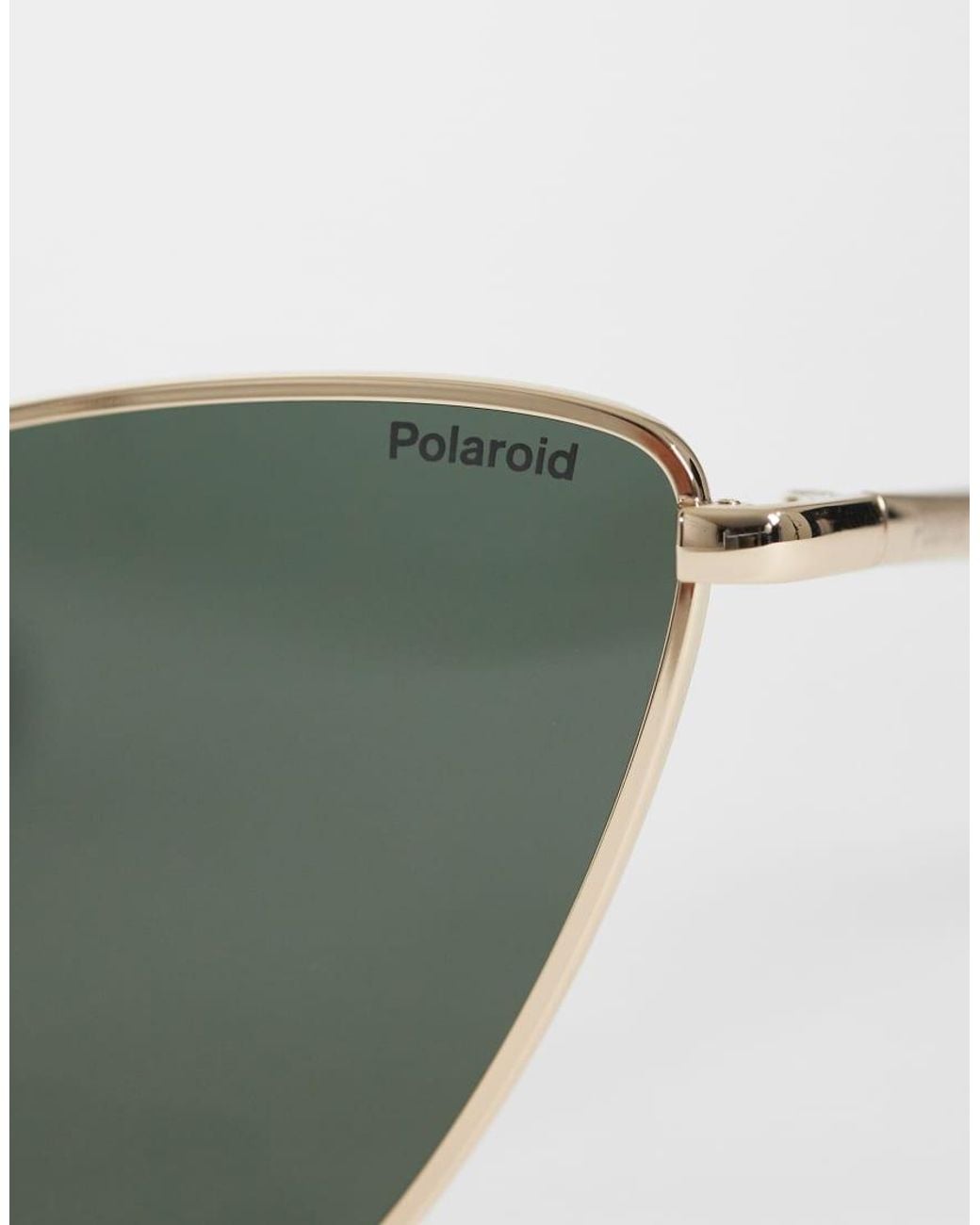 Polaroid Sunglasses Metallic Polaroid 90S Triangular Sunglasses With Polarized Lenses