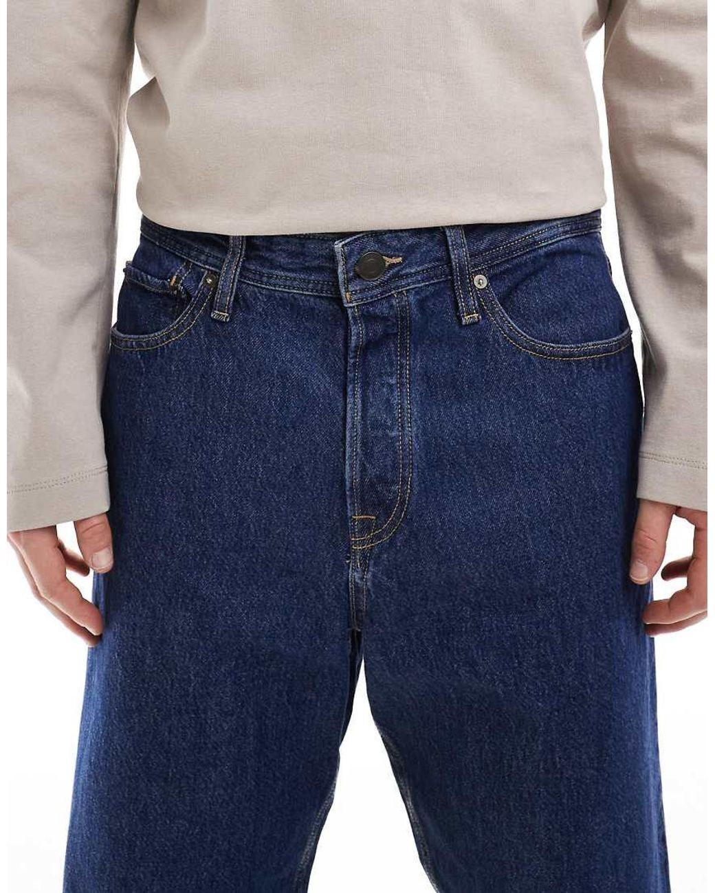 Jack & Jones Blue Alex baggy Rigid Jeans for men