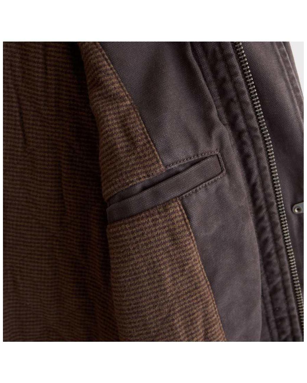 Abercrombie & Fitch Brown Canvas Fireman Clasp Jacket for men