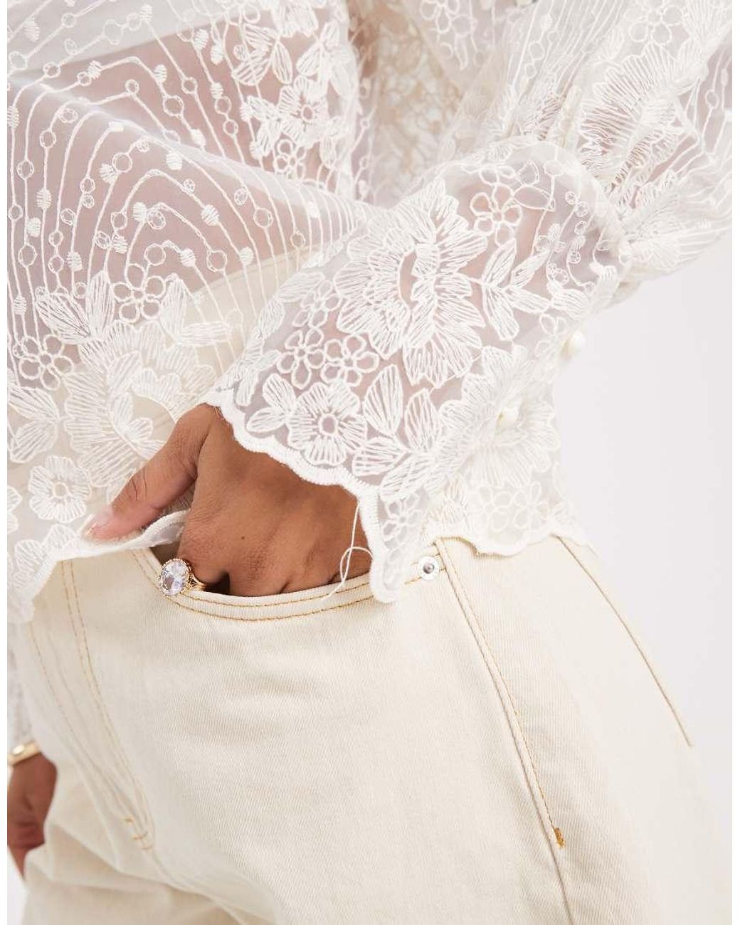 Blusa Premium Trasparente di Object in Natural