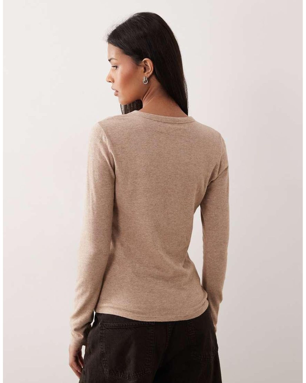 Abercrombie & Fitch Natural Crew Neck Lounge Top