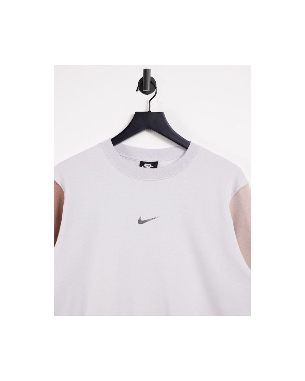 metallic swoosh nike sweatshirt