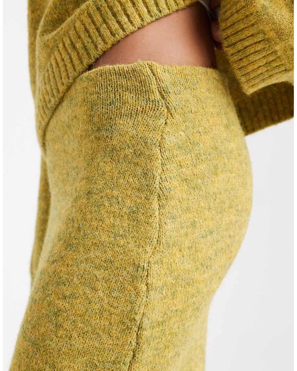 ASOS Metallic Knitted Maxi Skirt Co-ord With Wool