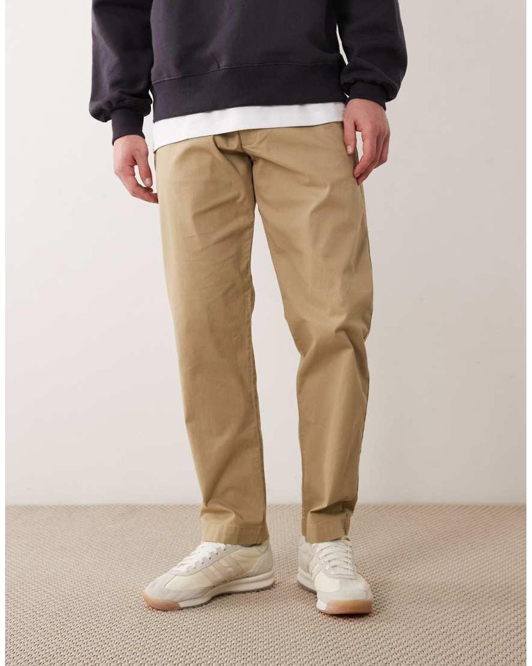 Jack & Jones White Loose Chino Trouser for men