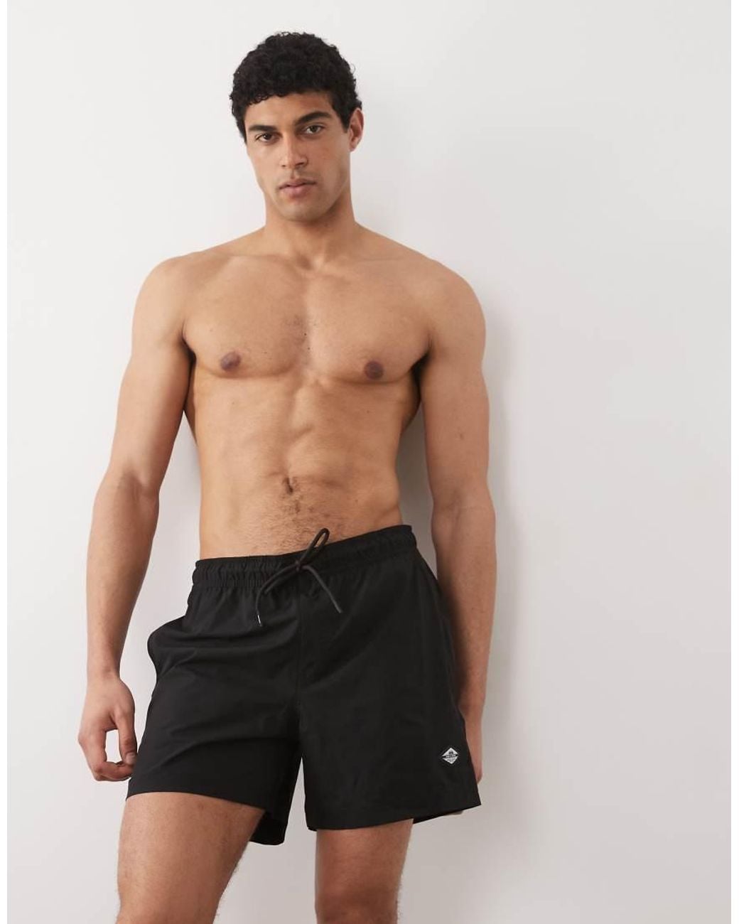 Jack & Jones Black Logo Swim Shorts for men