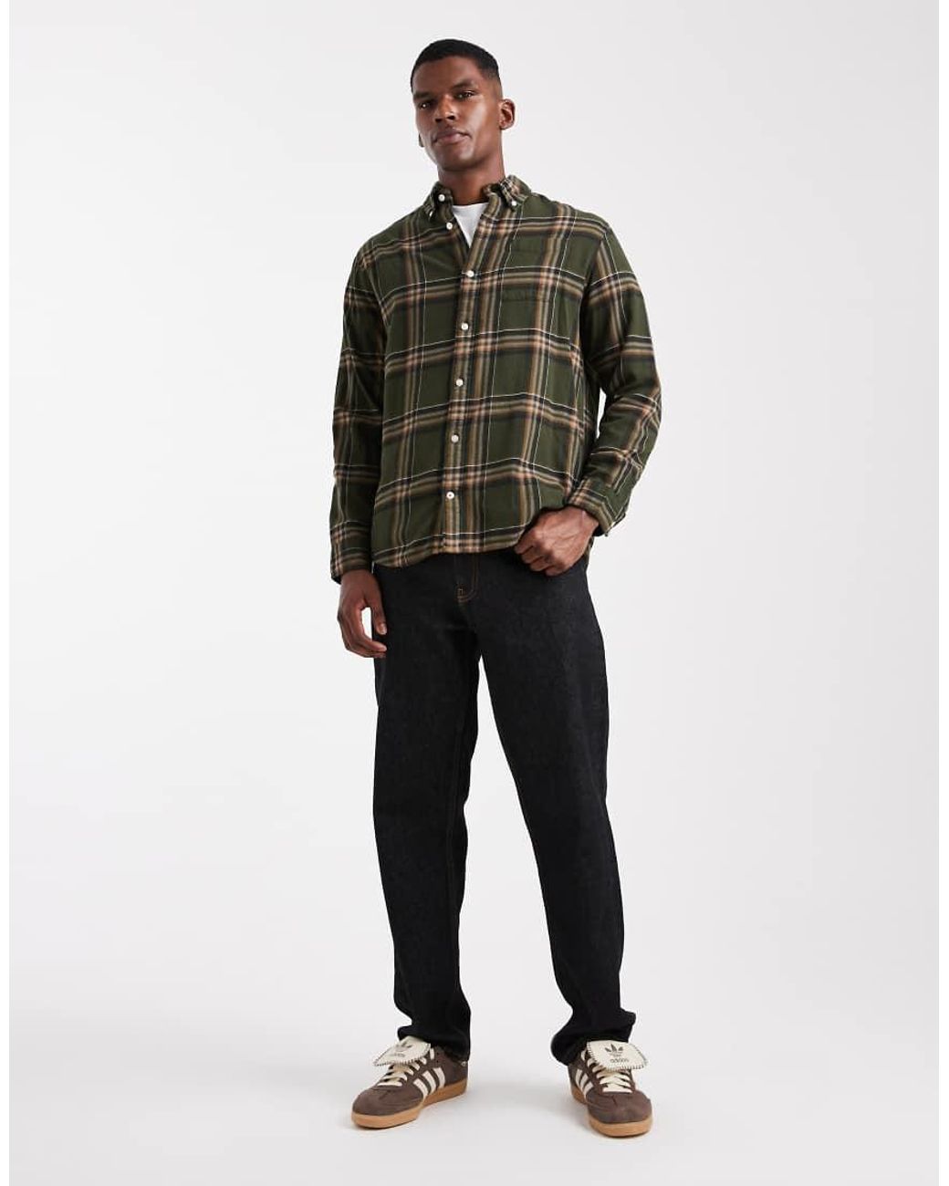 Jack & Jones Green Check Shirt for men