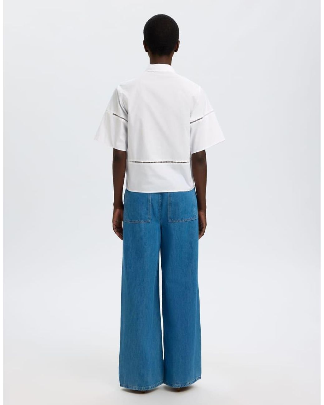 SELECTED White Short Sleeved Shirt