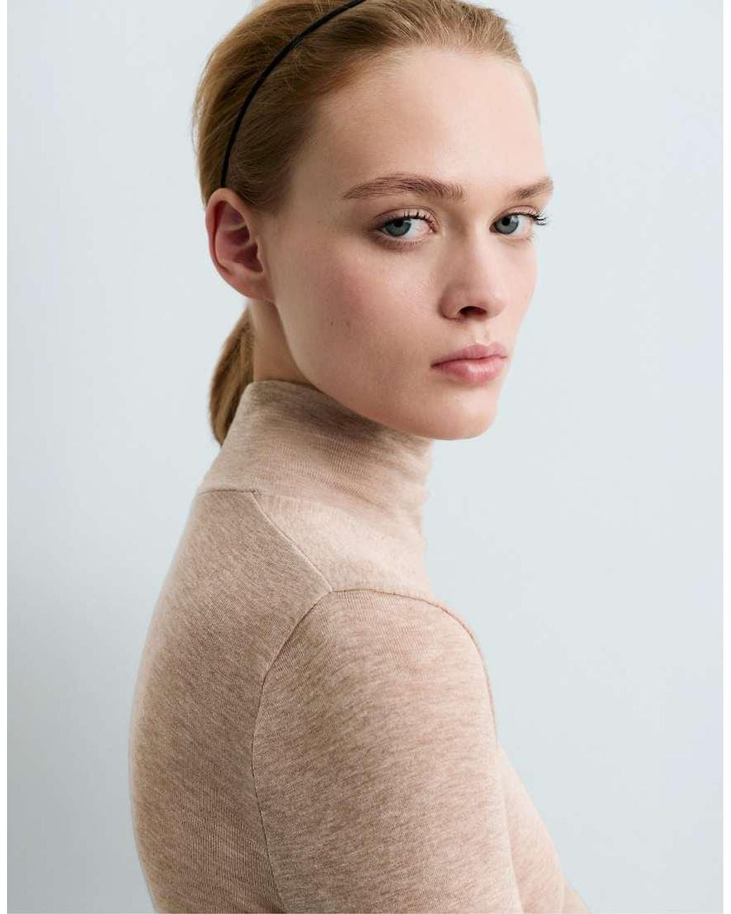 Oysho Natural T-Shirt Base Layer Rib