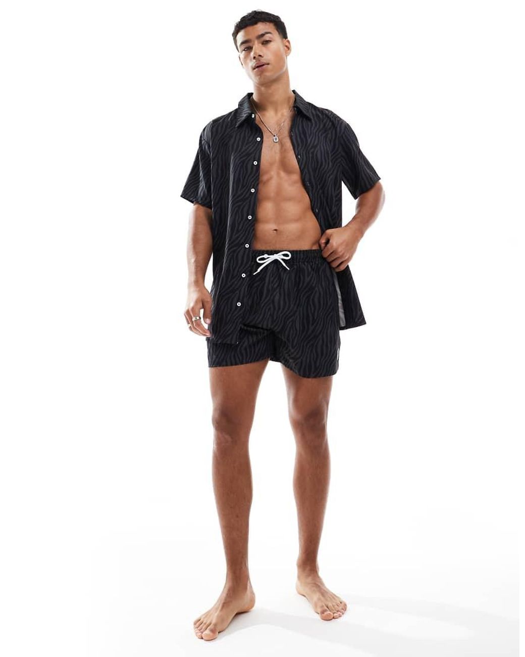 OOSC Blue Tiger Swim Shorts for men