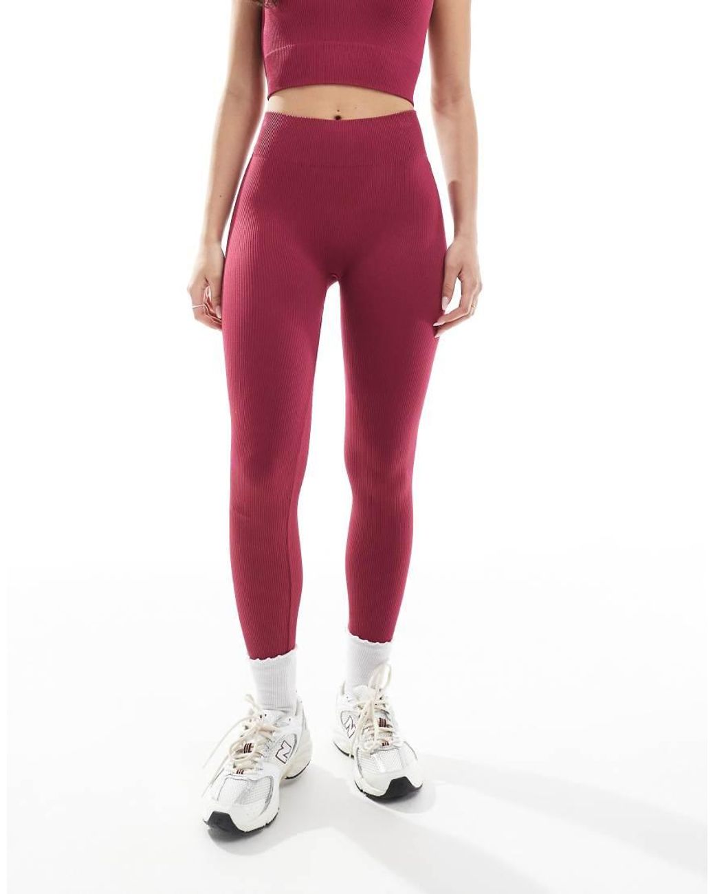 ONLY Red Seamless leggins Co-ord