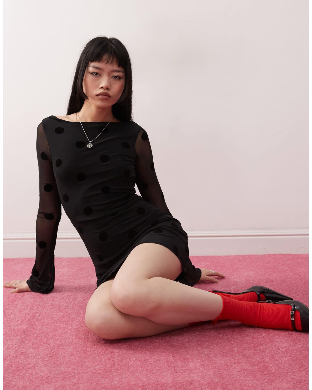 motel rocks polka dot dress