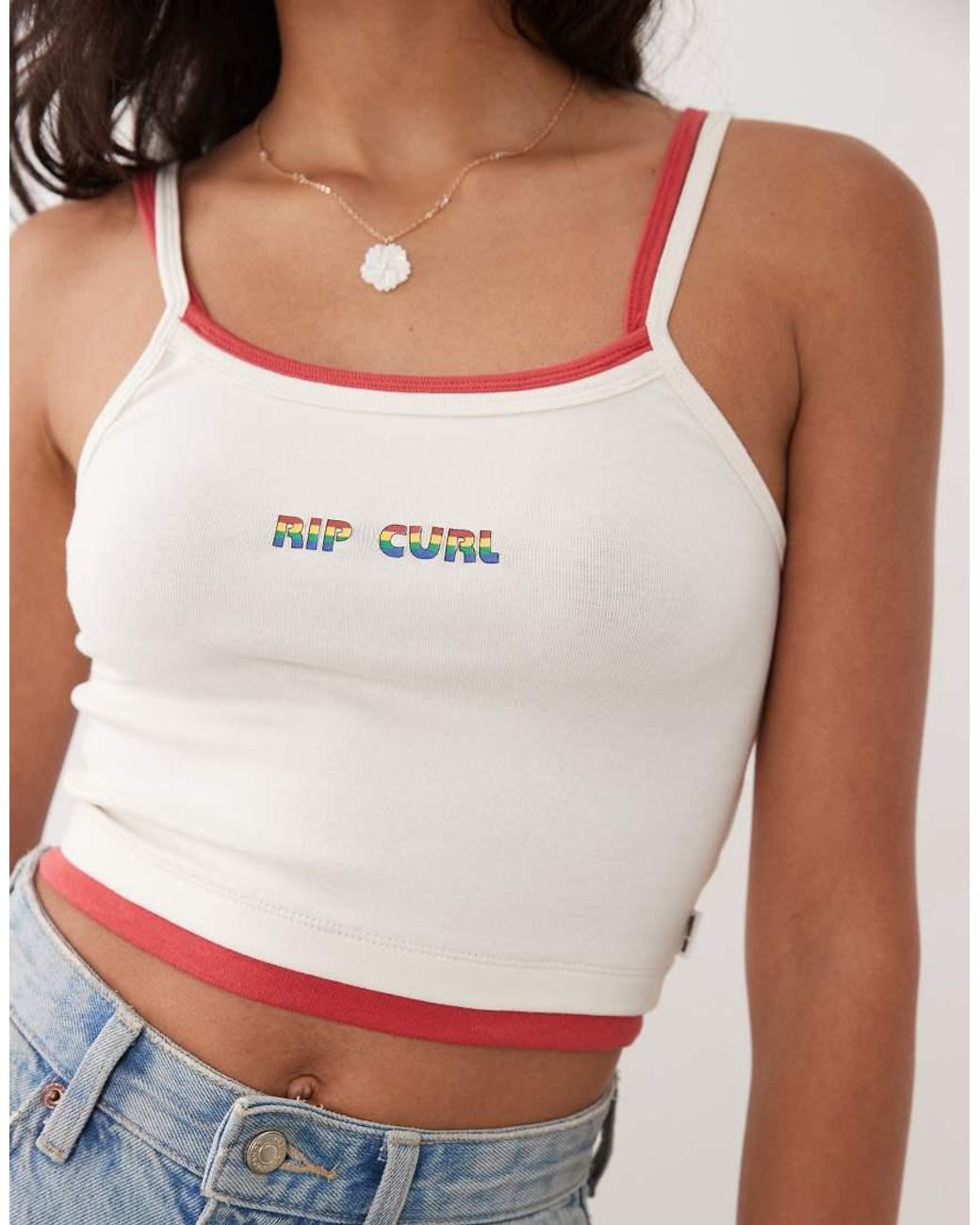 Rip Curl Blue Rip Curl Layered Crop Beach Cami