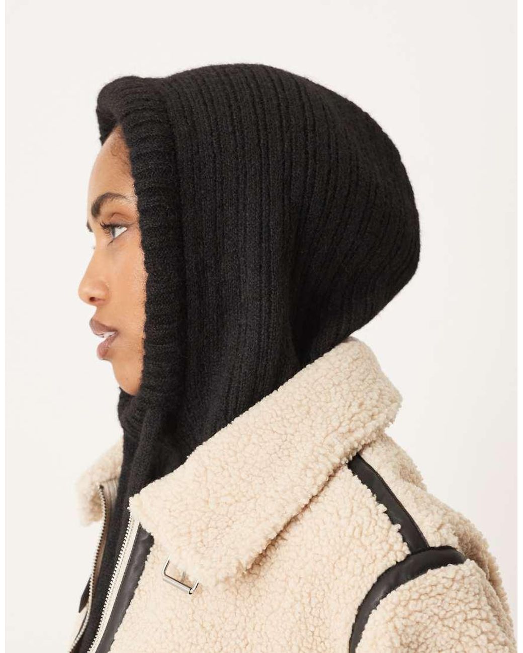 ASOS Natural Knitted Hood