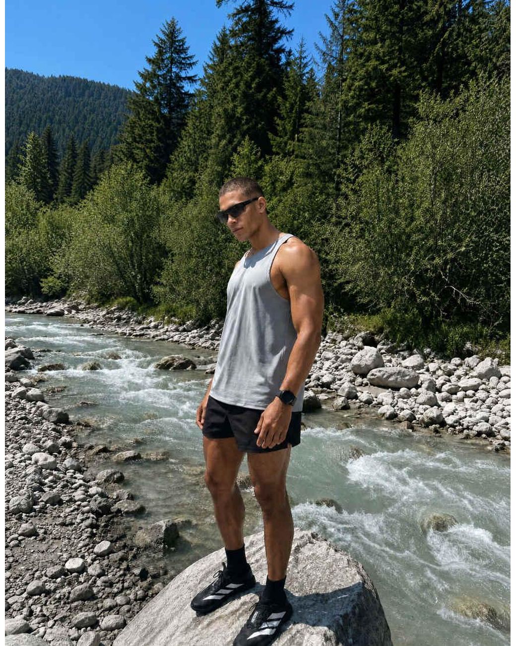 4505 Gray Icon 3 Inch Quick Dry Running Shorts With Back Phone Pocket for men