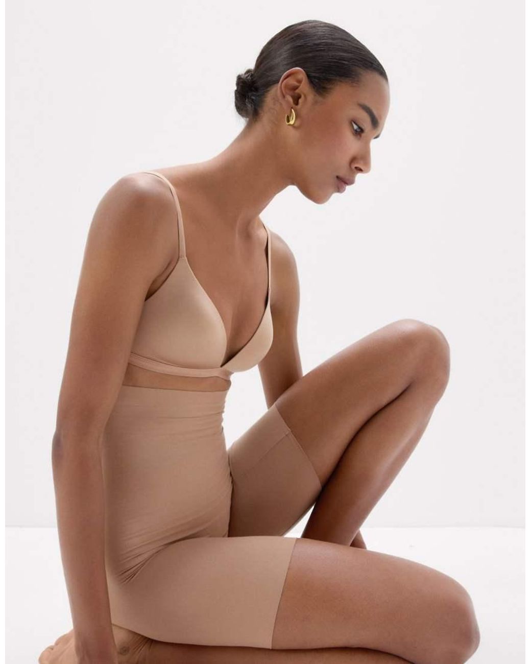 Intimissimi Natural Light Shaping High-Waisted Cotton Shorts