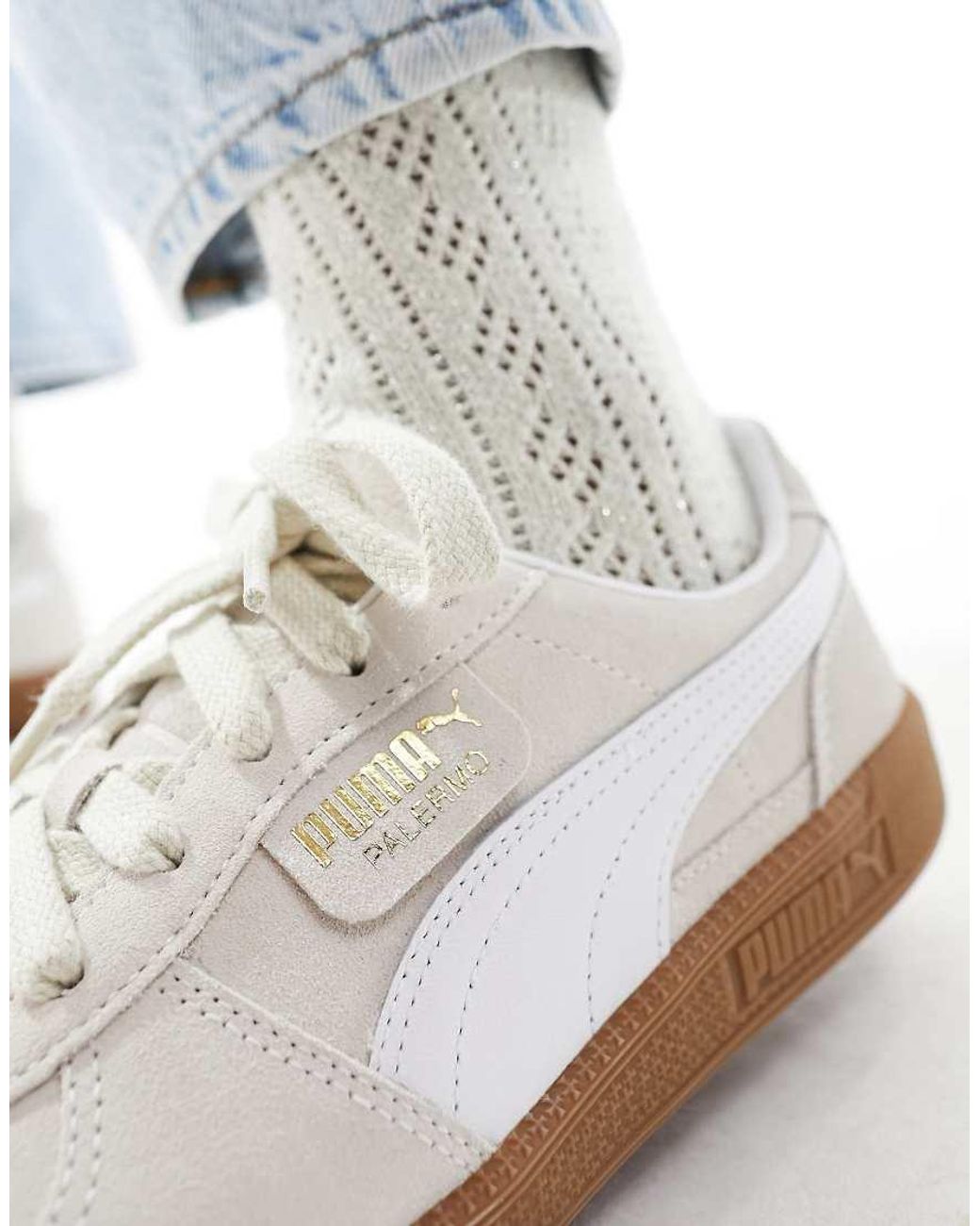 PUMA White Palermo Trainers