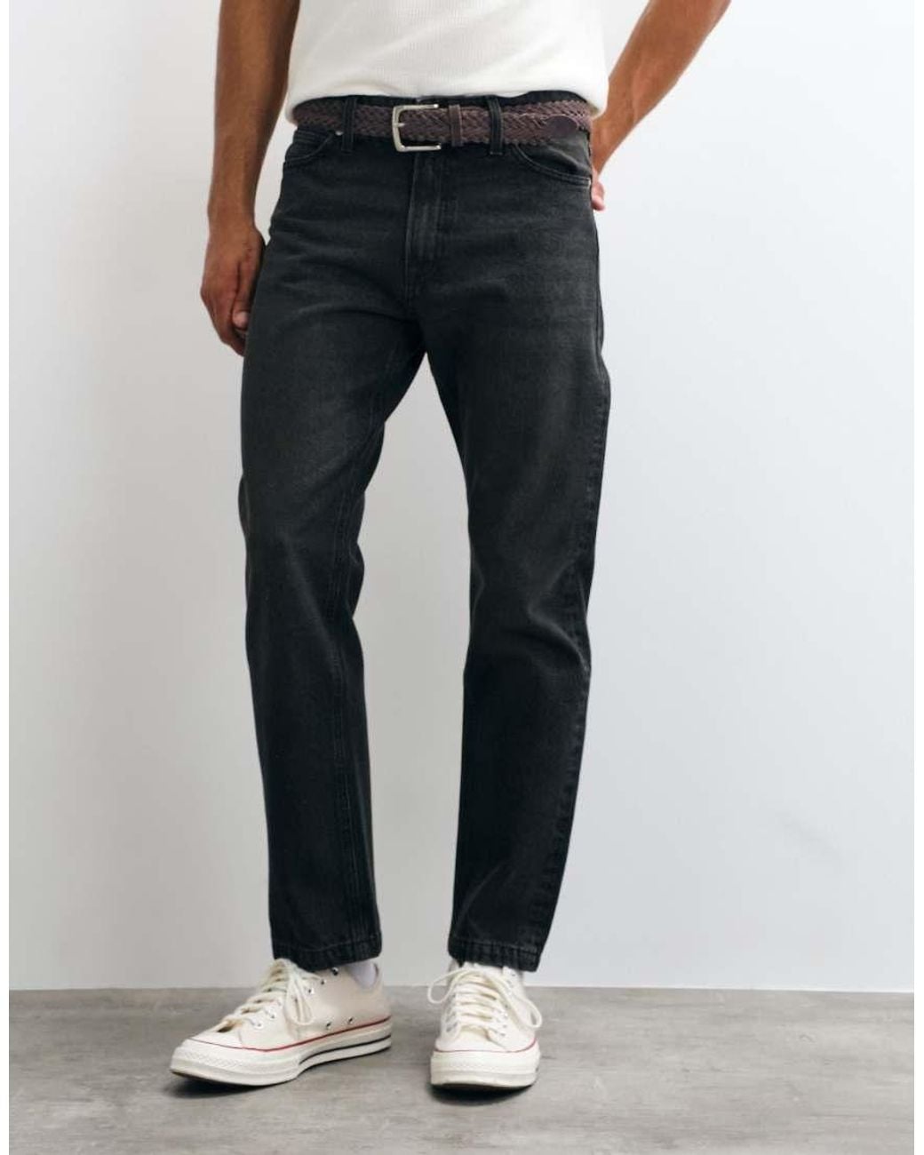 Jack & Jones Gray Chris Straight Jeans for men
