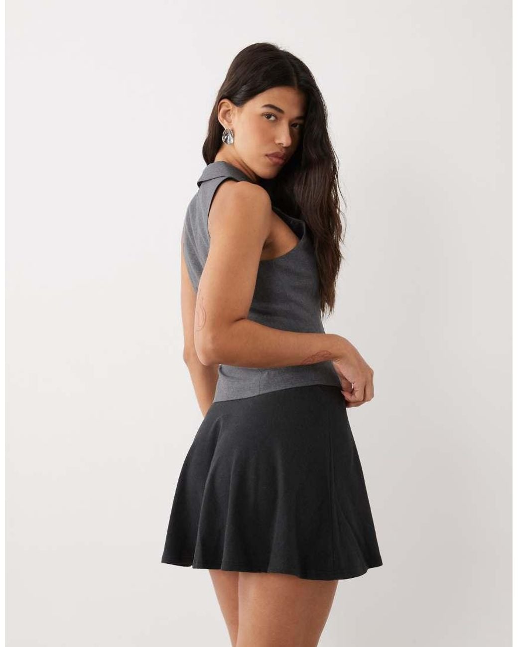 ASOS Black Supersoft Mini Circle Skirt