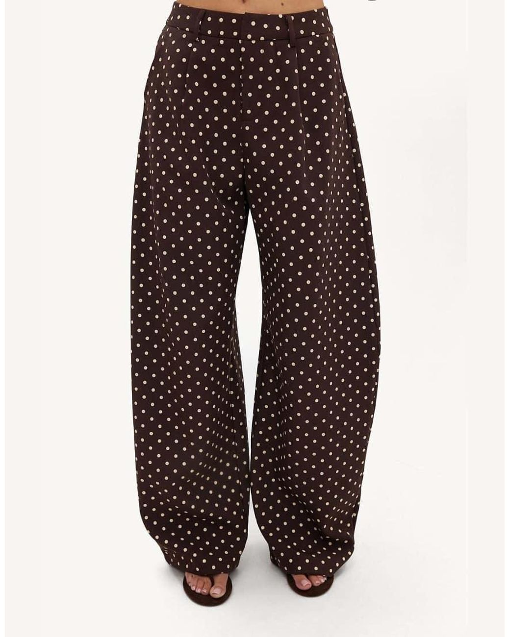 Loavies Brown Always Right Polka Dot Balloon Trousers