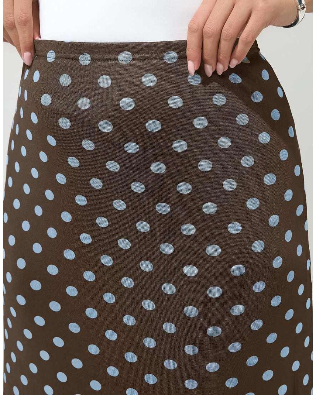 Yours Clothing Brown Polka Dot Maxi Skirt