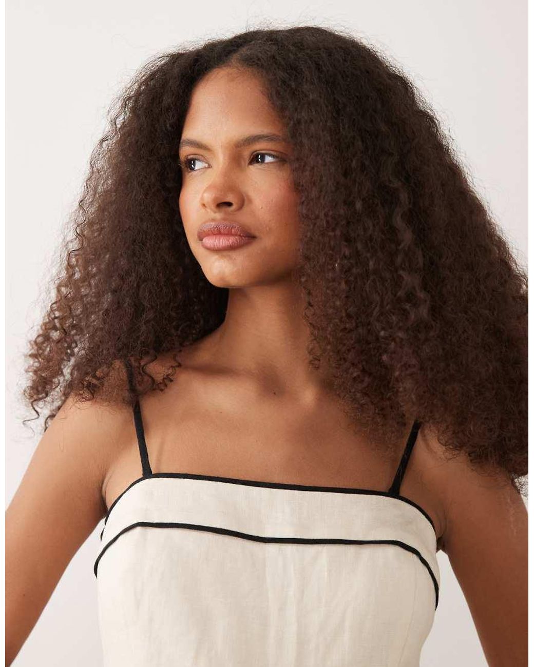 Mango Natural Strappy Jumpsuit