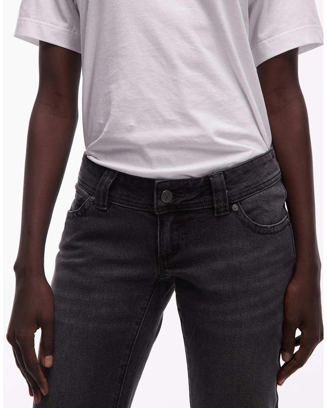 Abrand Jeans Black 00 Super Low Kick Flare Jeans
