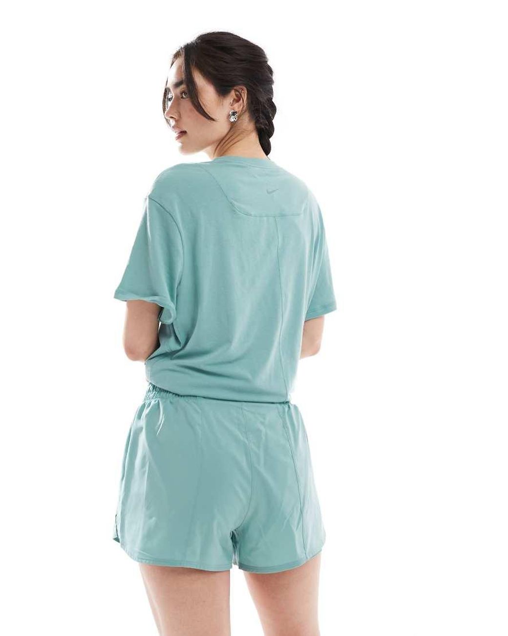 Nike Blue Nike One Training Dri-Fit High Waisted 3 Inch 2