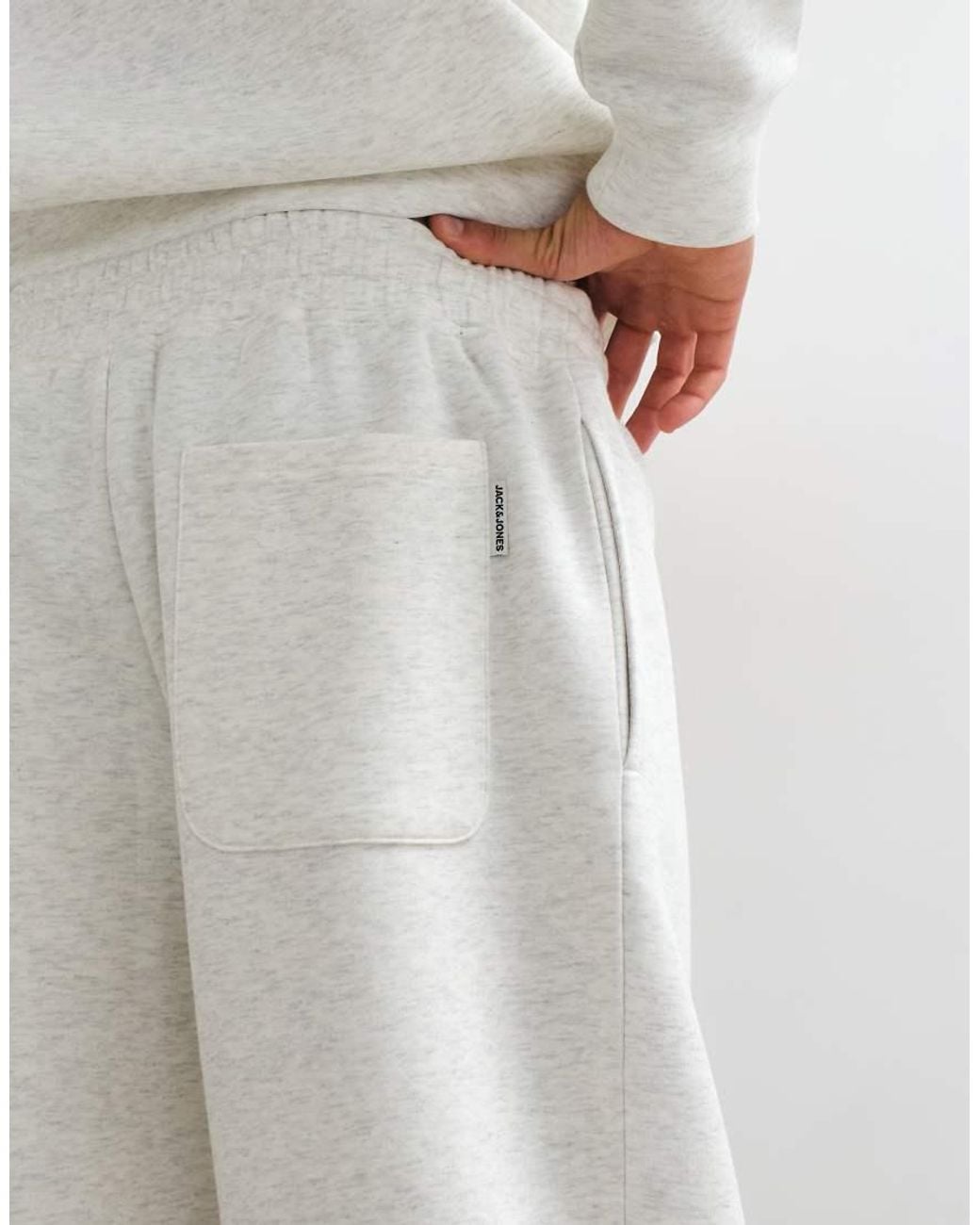 Jack & Jones White Loose Fit Heavy Weight joggers for men