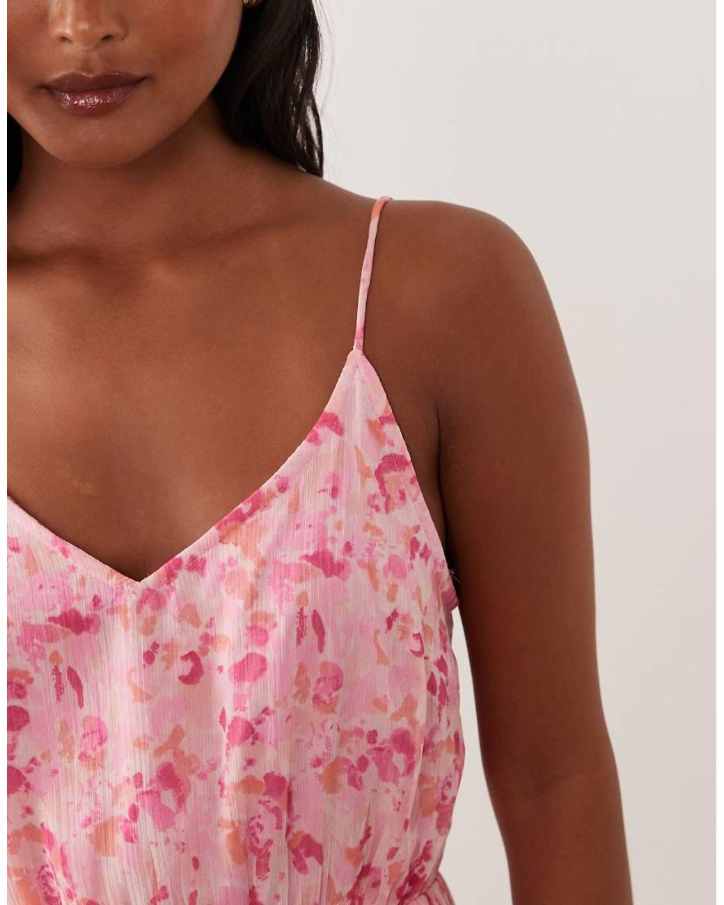 Vila Pink Woven Cami Mini Dress