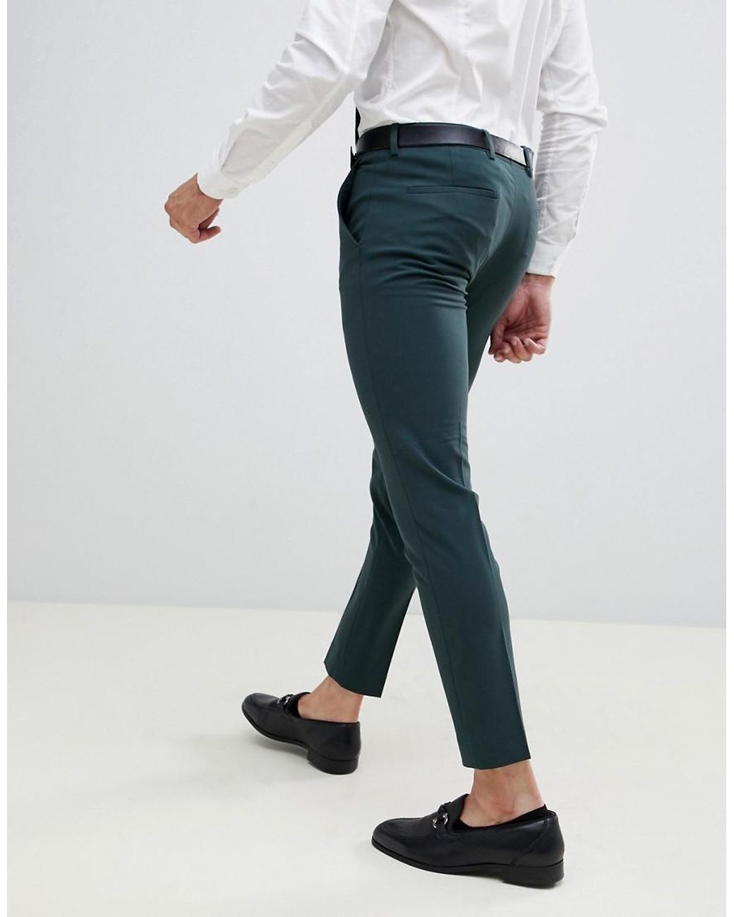 River Island Wedding Super Skinny Suit Pants in Green for Men | Lyst