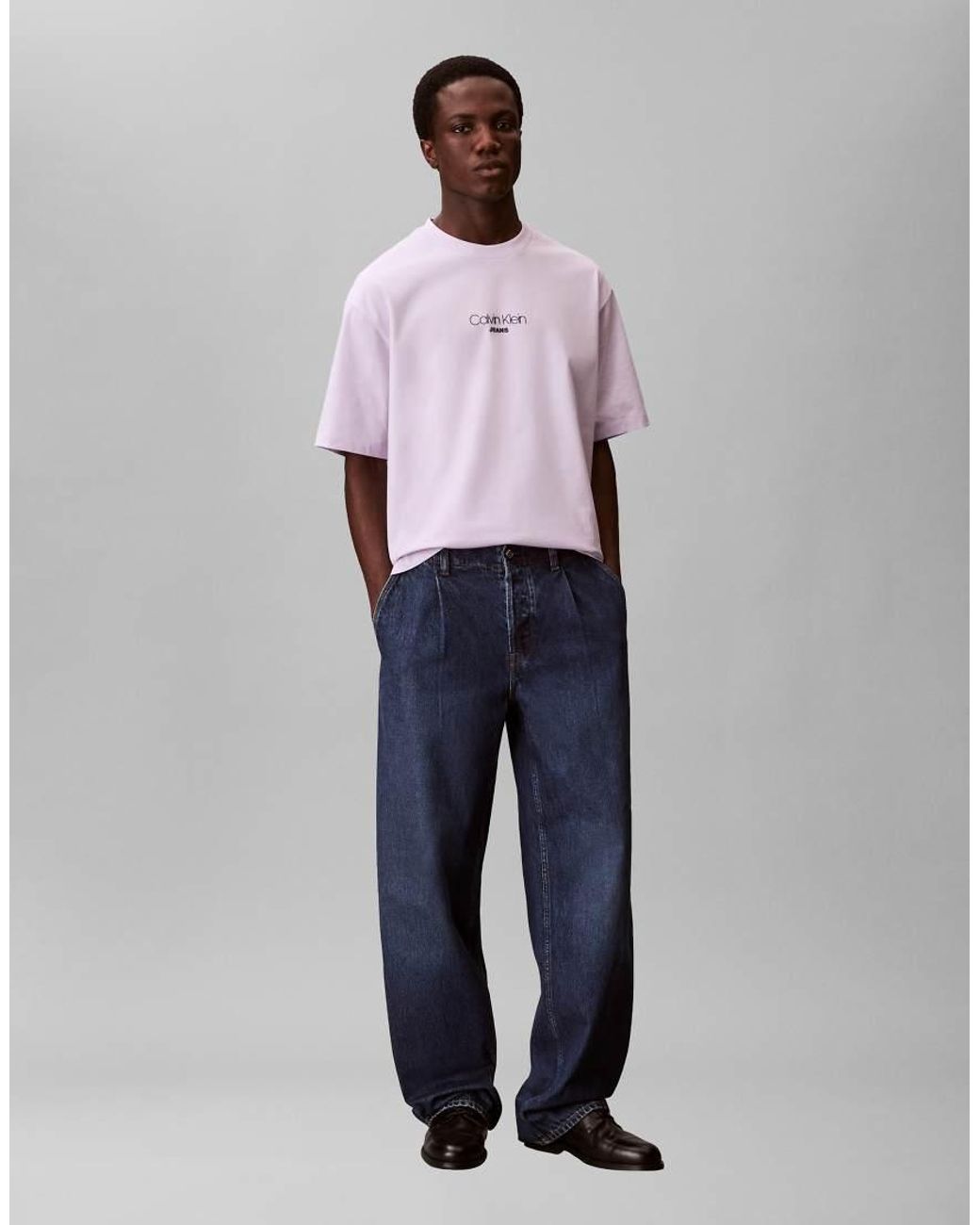 Calvin Klein Purple Relaxed Boxy Fit Graphic T-shirt for men