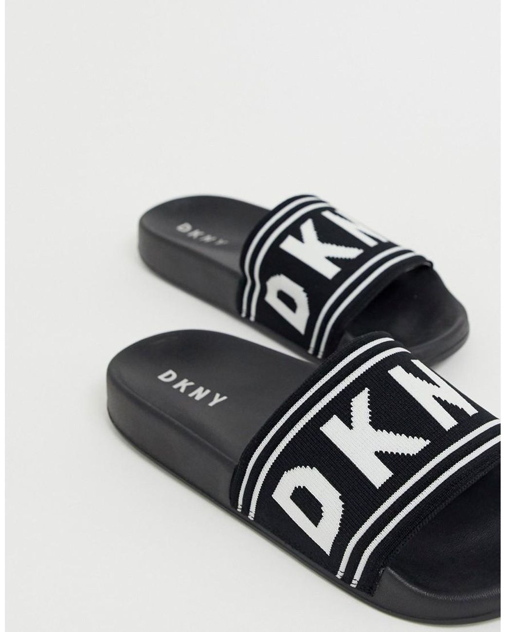 DKNY Logo Slider in Black | Lyst UK