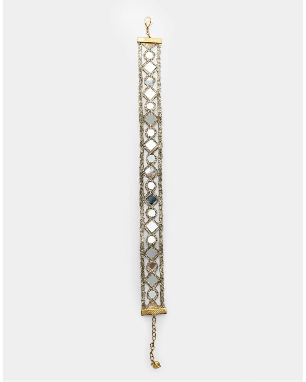 Stradivarius Black Mini Choker With Mirrors
