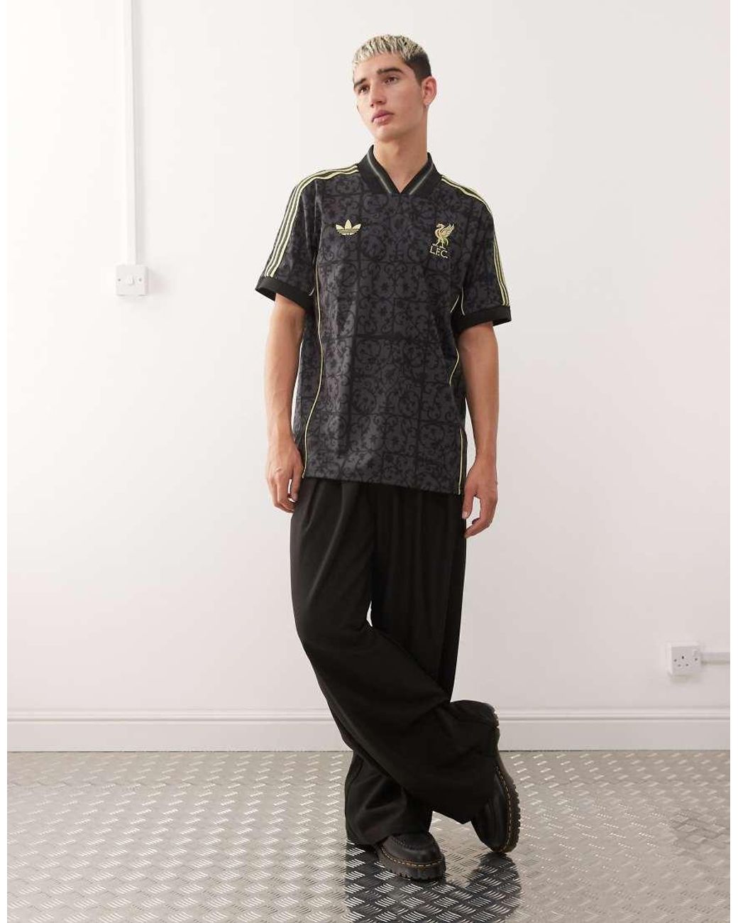 Adidas Originals Black Adidas Football Liverpool Lf Jersey for men