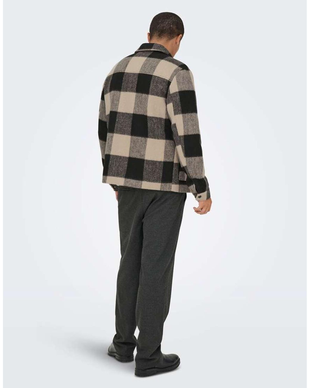 Only & Sons Gray Jacket for men